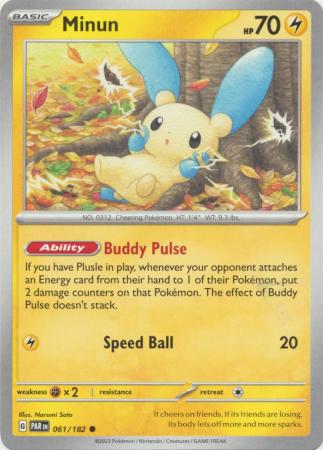 Scarlet & Violet Paradox Rift : 061/182 - Minun - Common