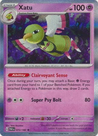 Scarlet & Violet Paradox Rift : 072/182 - Xatu - Holo Rare