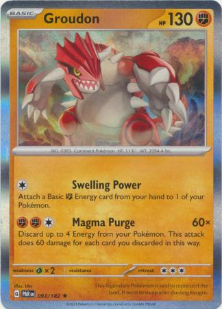 Scarlet & Violet Paradox Rift : 093/182 - Groudon - Holo Rare