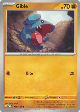 Scarlet & Violet Paradox Rift : 122/182 - Gible - Common