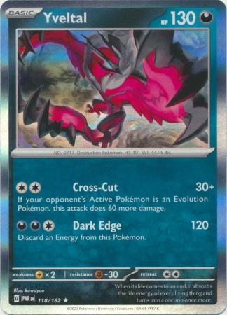 Scarlet & Violet Paradox Rift : 118/182 - Yveltal - Holo Rare