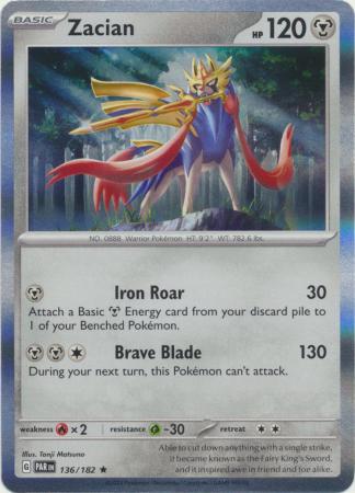 Scarlet & Violet Paradox Rift : 136/182 - Zacian - Holo Rare