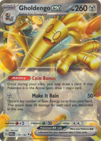 Scarlet & Violet Paradox Rift : 139/182 - Gholdengo ex - Ultra Rare