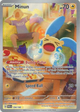 Scarlet & Violet Paradox Rift : 194/182 - Minun - Illustration Rare