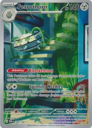 Scarlet & Violet Paradox Rift : 209/182 - Ferrothorn - Illustration Rare