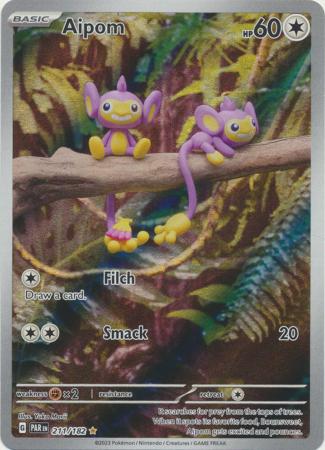 Scarlet & Violet Paradox Rift : 211/182  - Aipom - Illustration Rare