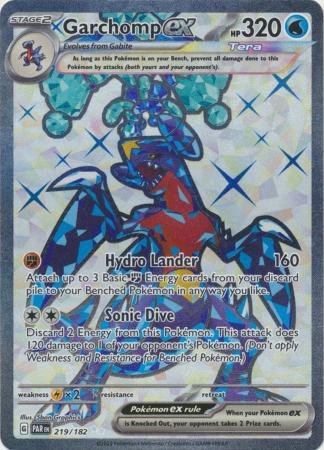Scarlet & Violet Paradox Rift : 219/182 - Garchomp ex - Full Art Secret Rare