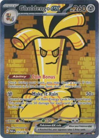 Scarlet & Violet Paradox Rift : 252/182 - Gholdengo ex - Special Illustration Rare
