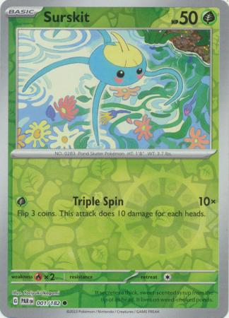 Scarlet & Violet Paradox Rift : 001/182 - Surskit - Common Reverse Holo