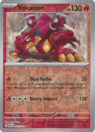 Scarlet & Violet Paradox Rift : 022/182 - Volcanion - Holo Rare Reverse Holo
