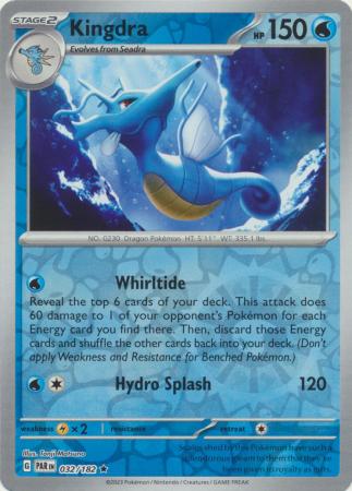 Scarlet & Violet Paradox Rift : 032/182 - Kingdra - Holo Rare Reverse Holo
