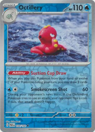 Scarlet & Violet Paradox Rift : 034/182 - Octillery - Common Reverse Holo