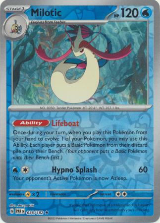Scarlet & Violet Paradox Rift : 036/182 - Milotic - Holo Rare Reverse Holo