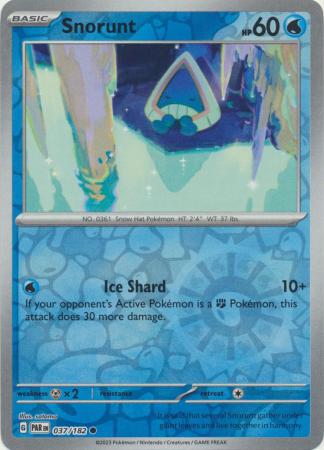 Scarlet & Violet Paradox Rift : 037/182  - Snorunt - Common Reverse Holo