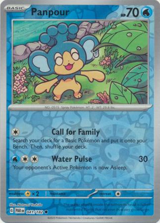 Scarlet & Violet Paradox Rift : 041/182 - Panpour - Common Reverse Holo
