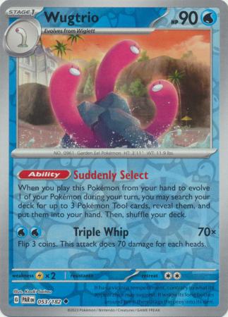 Scarlet & Violet Paradox Rift : 053/182 - Wugtrio - Uncommon Reverse Holo