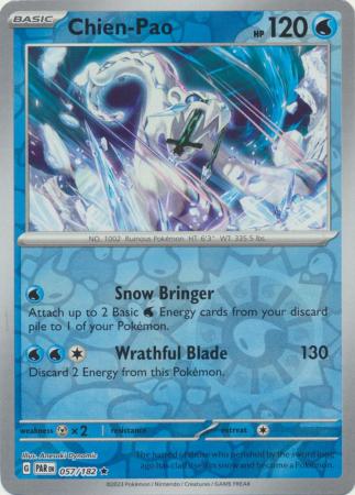 Scarlet & Violet Paradox Rift : 057/182 - Chien-Pao - Holo Rare Reverse Holo