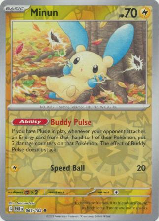 Scarlet & Violet Paradox Rift : 061/182 - Minun - Common Reverse Holo