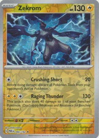 Scarlet & Violet Paradox Rift : 066/182 - Zekrom - Holo Rare Reverse Holo