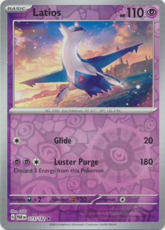 Scarlet & Violet Paradox Rift : 073/182 - Latios - Holo Rare Reverse Holo