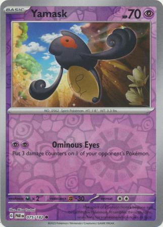 Scarlet & Violet Paradox Rift : 075/182 - Yamask - Common Reverse Holo