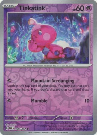 Scarlet & Violet Paradox Rift : 082/182 - Tinkatink - Common Reverse Holo