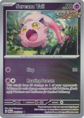 Scarlet & Violet Shrouded Fable : 086/182 - Scream Tail - Uncommon Reverse Holo