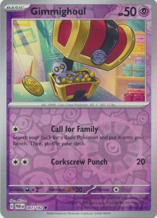 Scarlet & Violet Paradox Rift : 087/182 - Gimmighoul - Common Reverse Holo