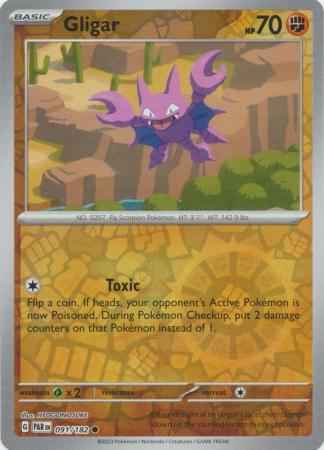 Scarlet & Violet Paradox Rift : 091/182 - Gligar - Common Reverse Holo