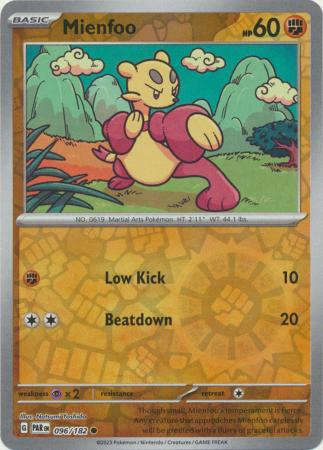 Scarlet & Violet Paradox Rift : 096/182 - Mienfoo - Common Reverse Holo