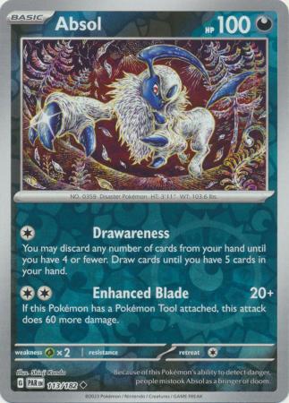 Scarlet & Violet Paradox Rift : 113/182 - Absol - Uncommon Reverse Holo