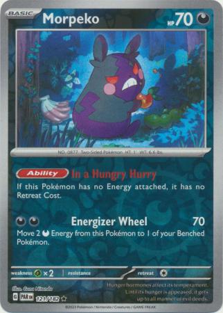Scarlet & Violet Paradox Rift : 121/182 - Morpeko - Holo Rare Reverse Holo