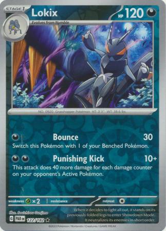 Scarlet & Violet Paradox Rift : 122/182 - Lokix - Holo Rare Reverse Holo
