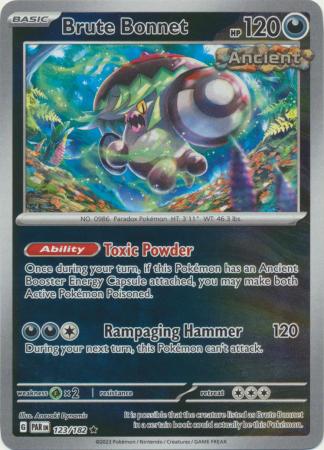 Scarlet & Violet Paradox Rift : 123/182 - Brute Bonnet - Holo Rare Reverse Holo