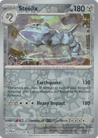 Scarlet & Violet Paradox Rift : 125/182 - Steelix - Holo Rare Reverse Holo