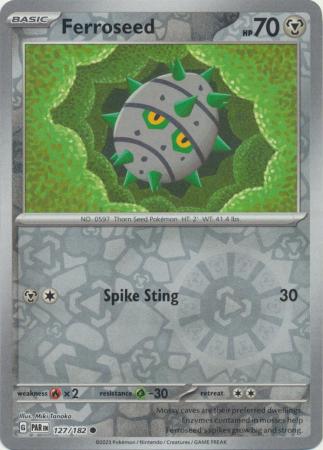 Scarlet & Violet Paradox Rift : 127/182 - Ferroseed - Common Reverse Holo