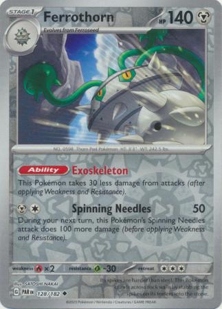 Scarlet & Violet Paradox Rift : 128/182 - Ferrothorn - Uncommon Reverse Holo