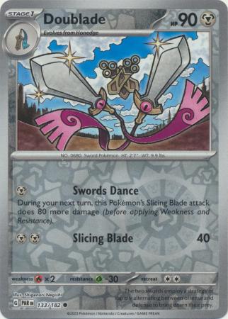Scarlet & Violet Paradox Rift : 133/182 - Doublade - Common Reverse Holo