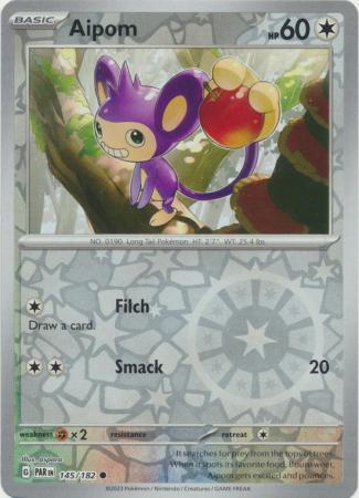 Scarlet & Violet Paradox Rift : 145/182 - Aipom - Common Reverse Holo