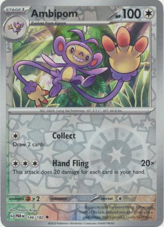 Scarlet & Violet Paradox Rift : 146/182 - Ambipom - Uncommon Reverse Holo