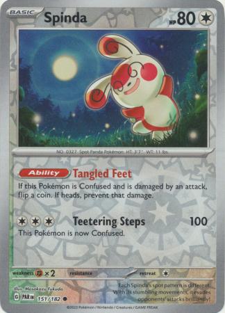 Scarlet & Violet Paradox Rift : 151/182 - Spinda - Common Reverse Holo