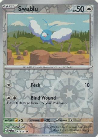 Scarlet & Violet Paradox Rift : 152/182 - Swablu - Common Reverse Holo