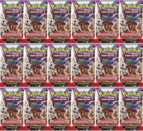 Scarlet & Violet : Paldea Evolved : 18 Booster Pack Lot (Pokemon)