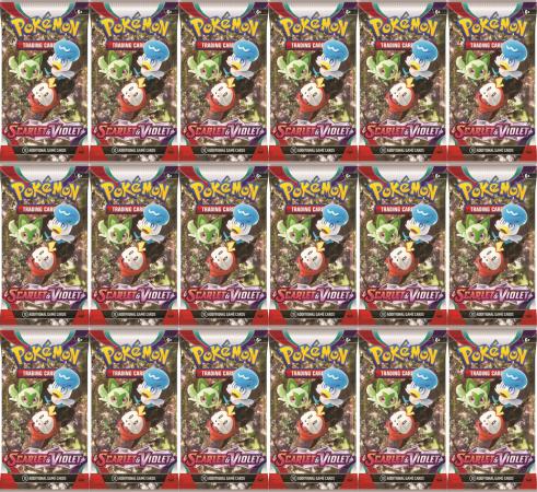 Scarlet & Violet (Base Set) : 18 Booster Pack Lot (Pokemon)
