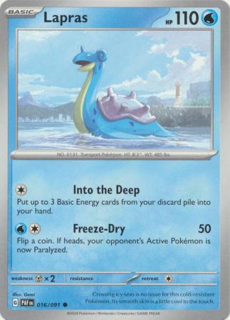 Scarlet & Violet: Paldean Fates : 016/091 - Lapras - Common
