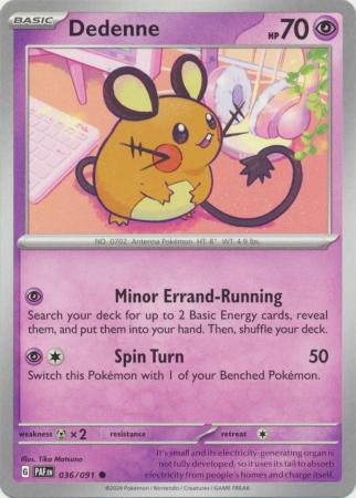 Scarlet & Violet: Paldean Fates : 036/091 - Dedenne - Common
