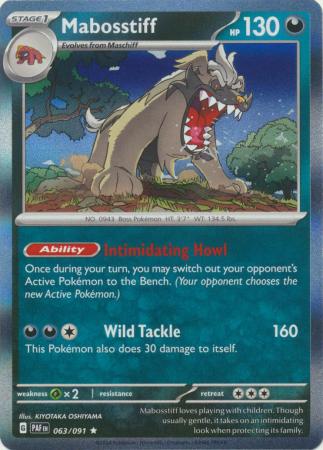 Scarlet & Violet: Paldean Fates : 063/091 - Mabosstiff - Holo Rare