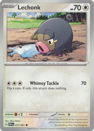 Scarlet & Violet: Paldean Fates : 071/091 - Lechonk - Common