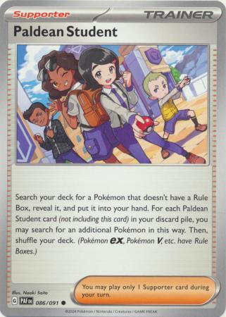 Scarlet & Violet: Paldean Fates : 086/091 - Paldean Student - Common