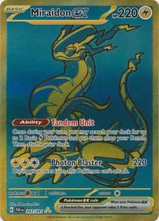Scarlet & Violet: Paldean Fates : 243/091 - Miraidon ex - Gold Secret Rare